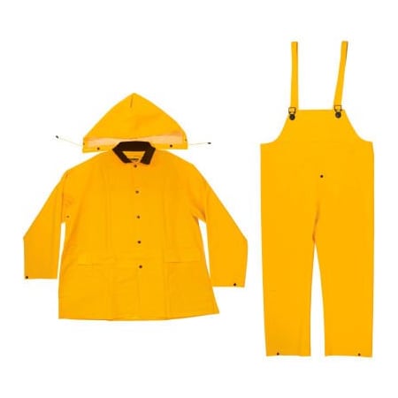 Jaydee Group Usa. Enguard 3-Piece Heavy Duty Rainsuit, 35 mil PVC/Polyester, Snap Closure, Yellow, 2XL EGRS-4002XL